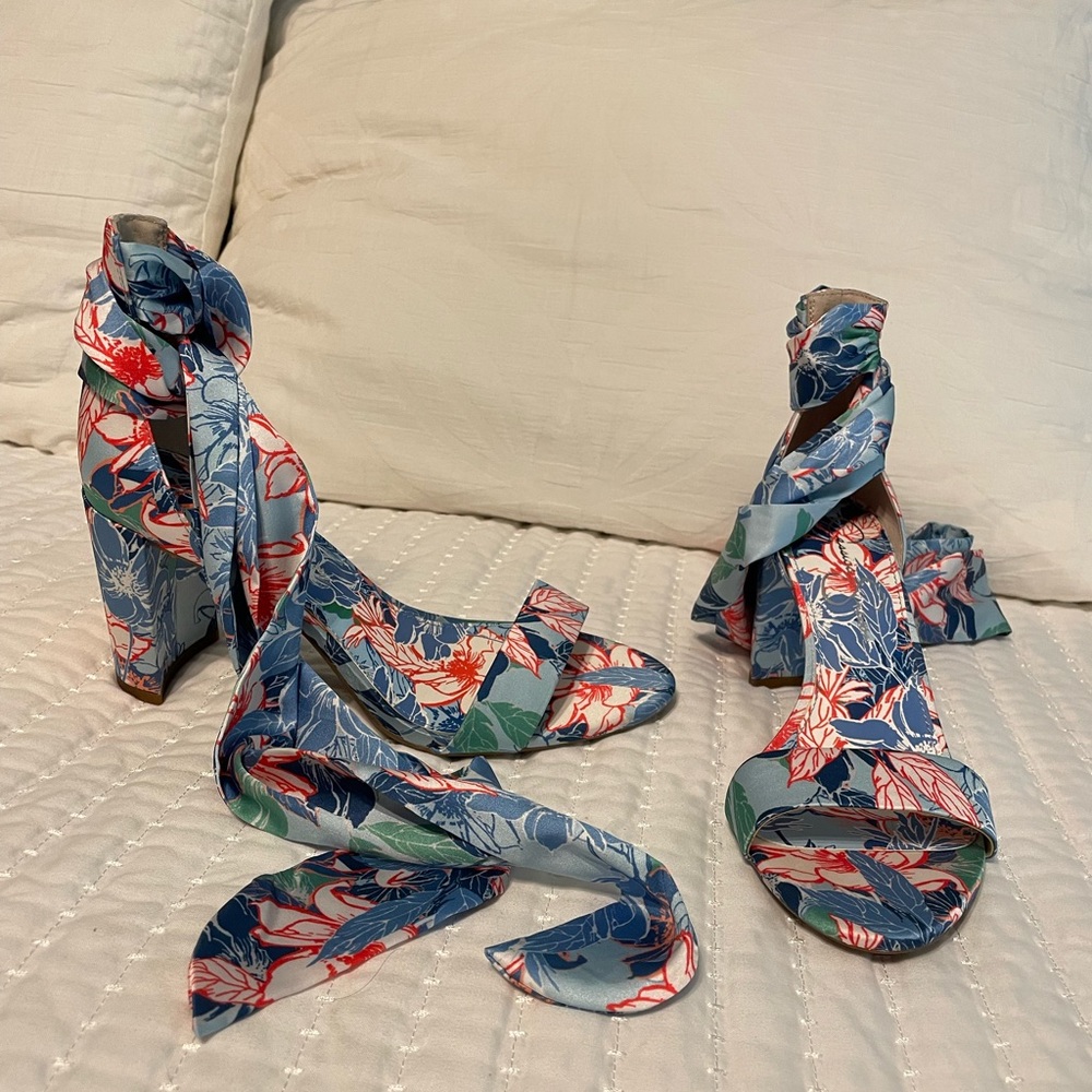 Jessica Simpson tie strap heels